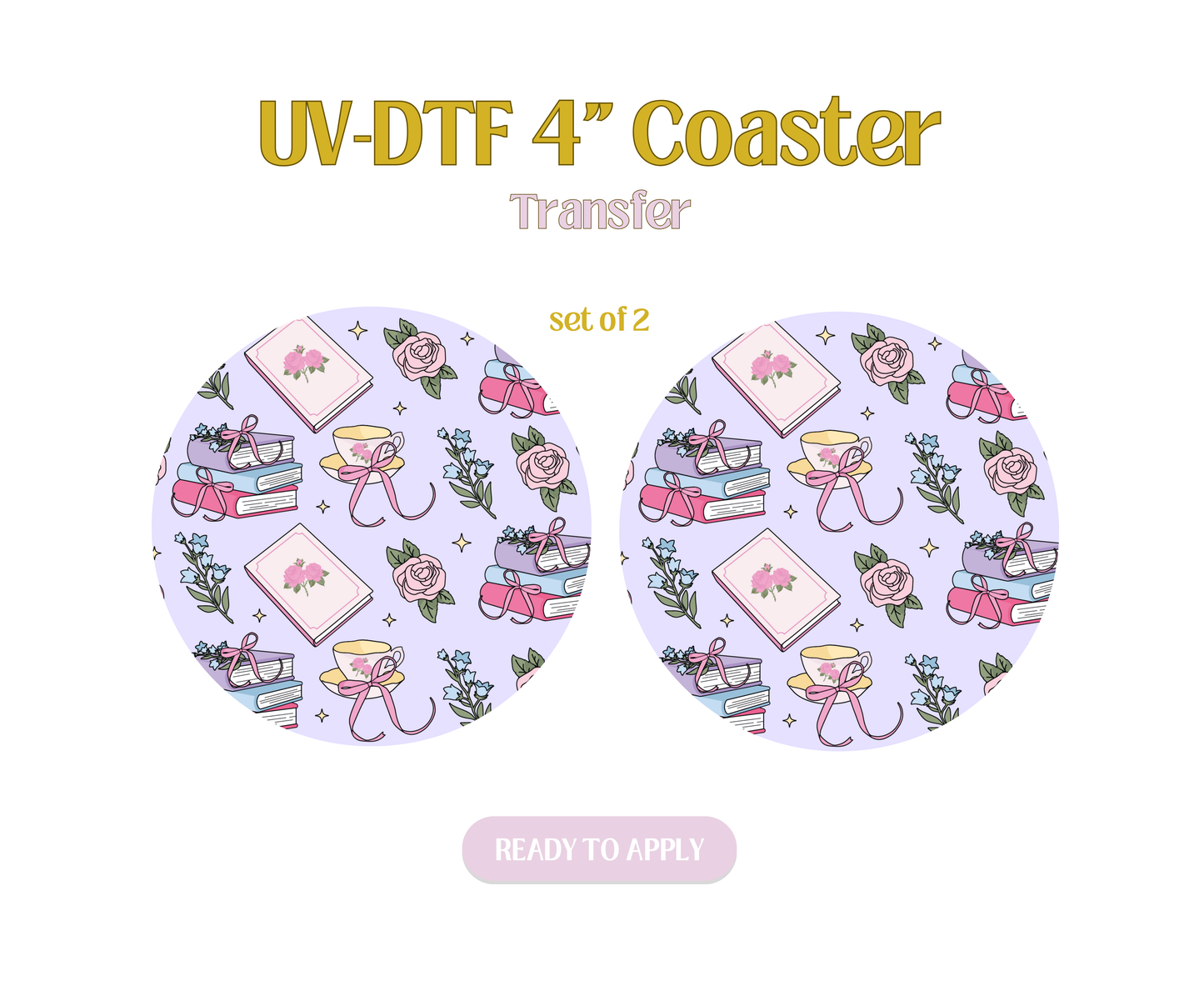 Romantasy Reader UV-DTF 4" Coaster