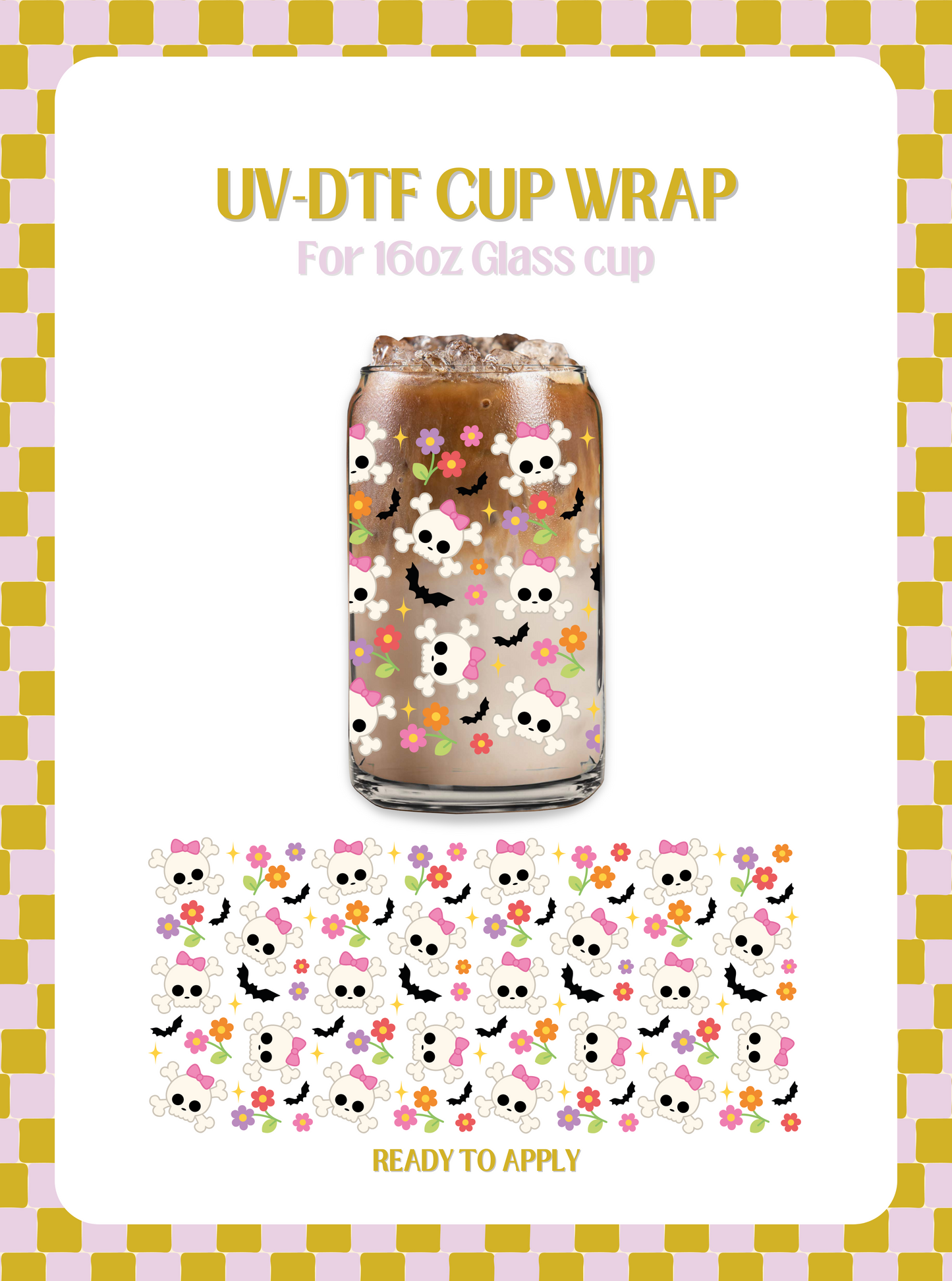 Cute Skulls UV-DTF Wrap