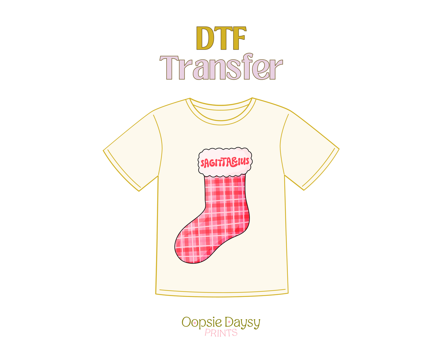 Sagittarius Stocking DTF Transfer