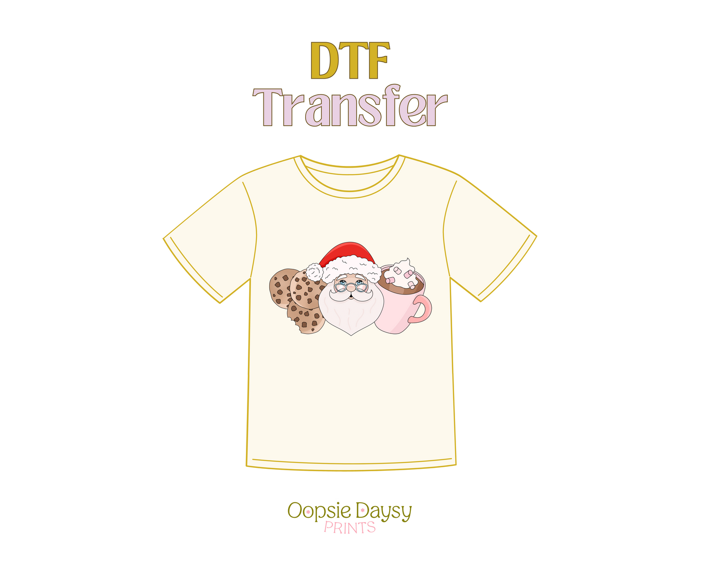 Santa Cookies DTF Transfer