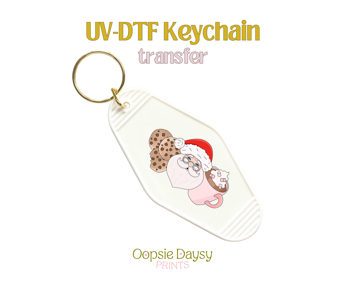 Santa Cookies UV-DTF Keychain