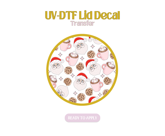 Santa Cookies UV-DTF Lid Decal