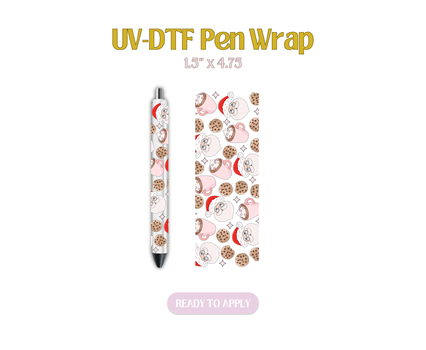 Santa Cookies UV-DTF Pen Wraps