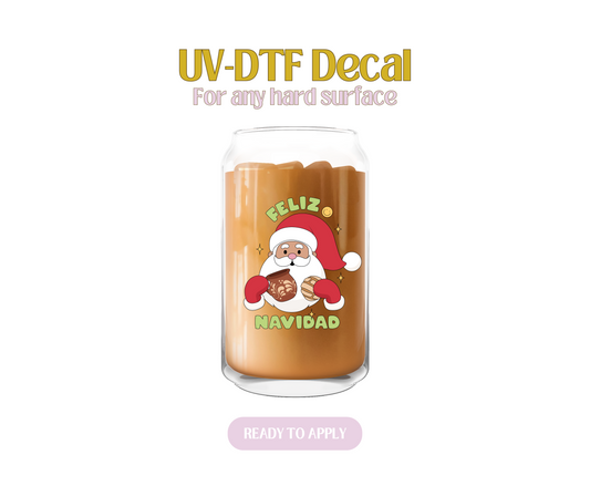 Santa Feliz Navidad UV-DTF Decal