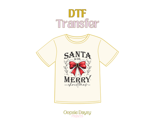 Santa & Co. Christmas DTF Transfer