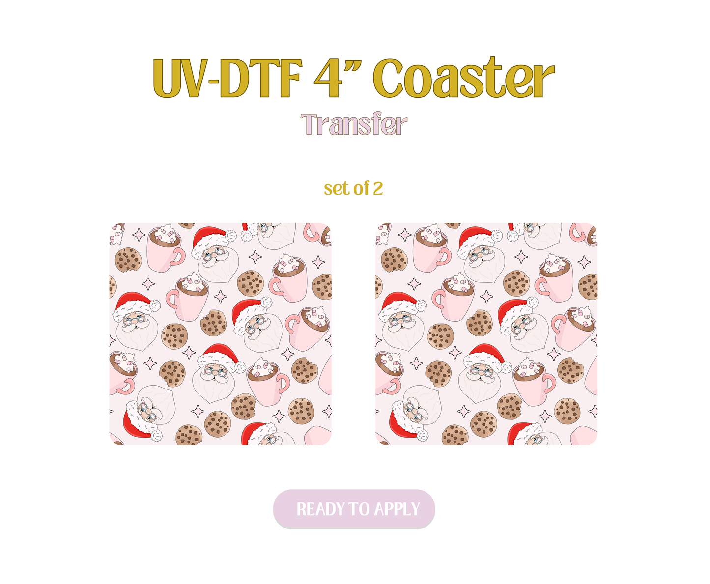 Santa Cookies UV-DTF 4" Coaster