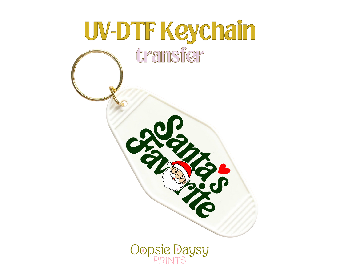 Santa's Fav UV-DTF Keychain