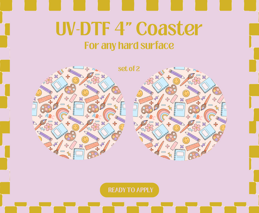 School UV-DTF 4" Coaster