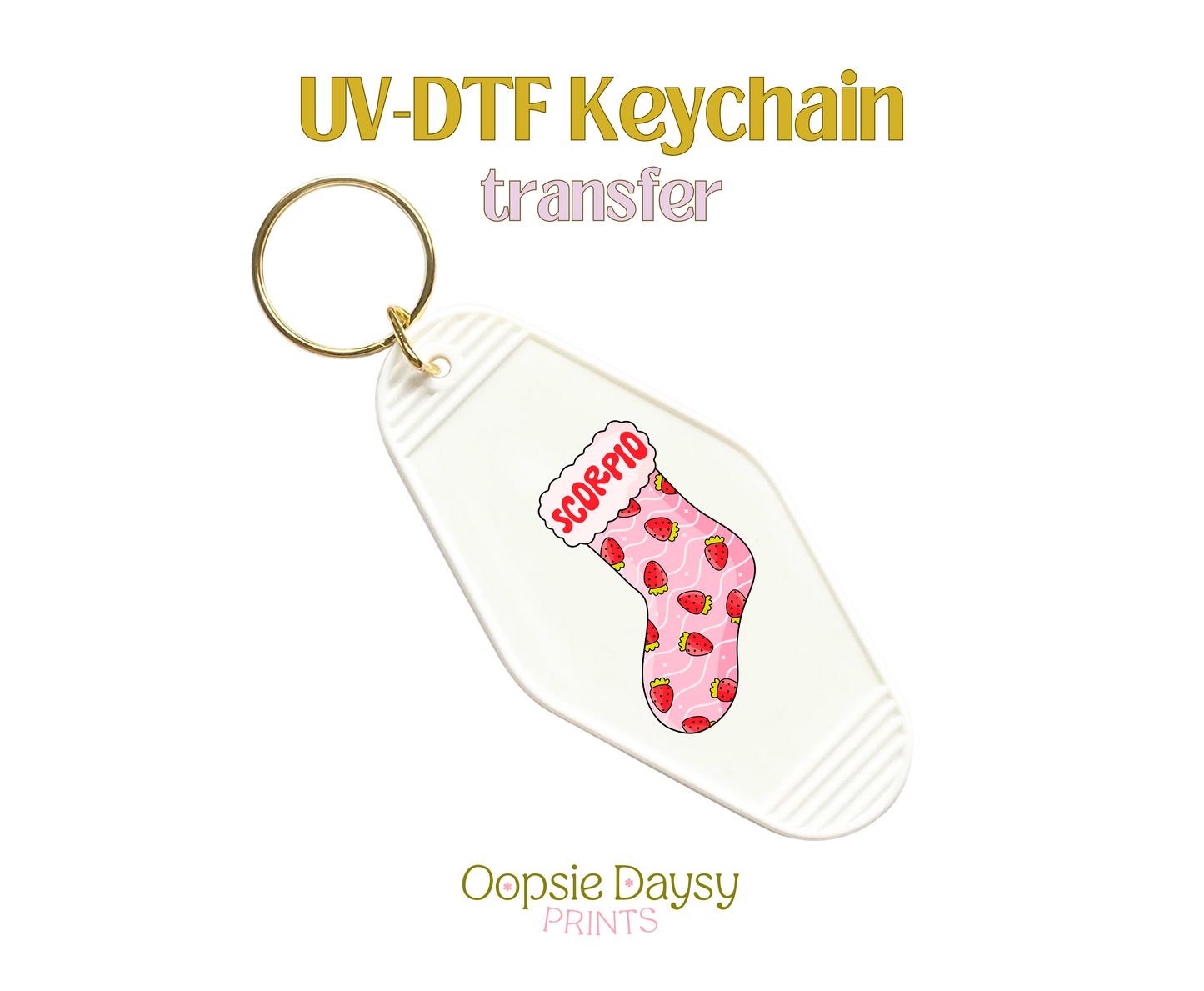 Scorpio Stocking UV-DTF Keychain