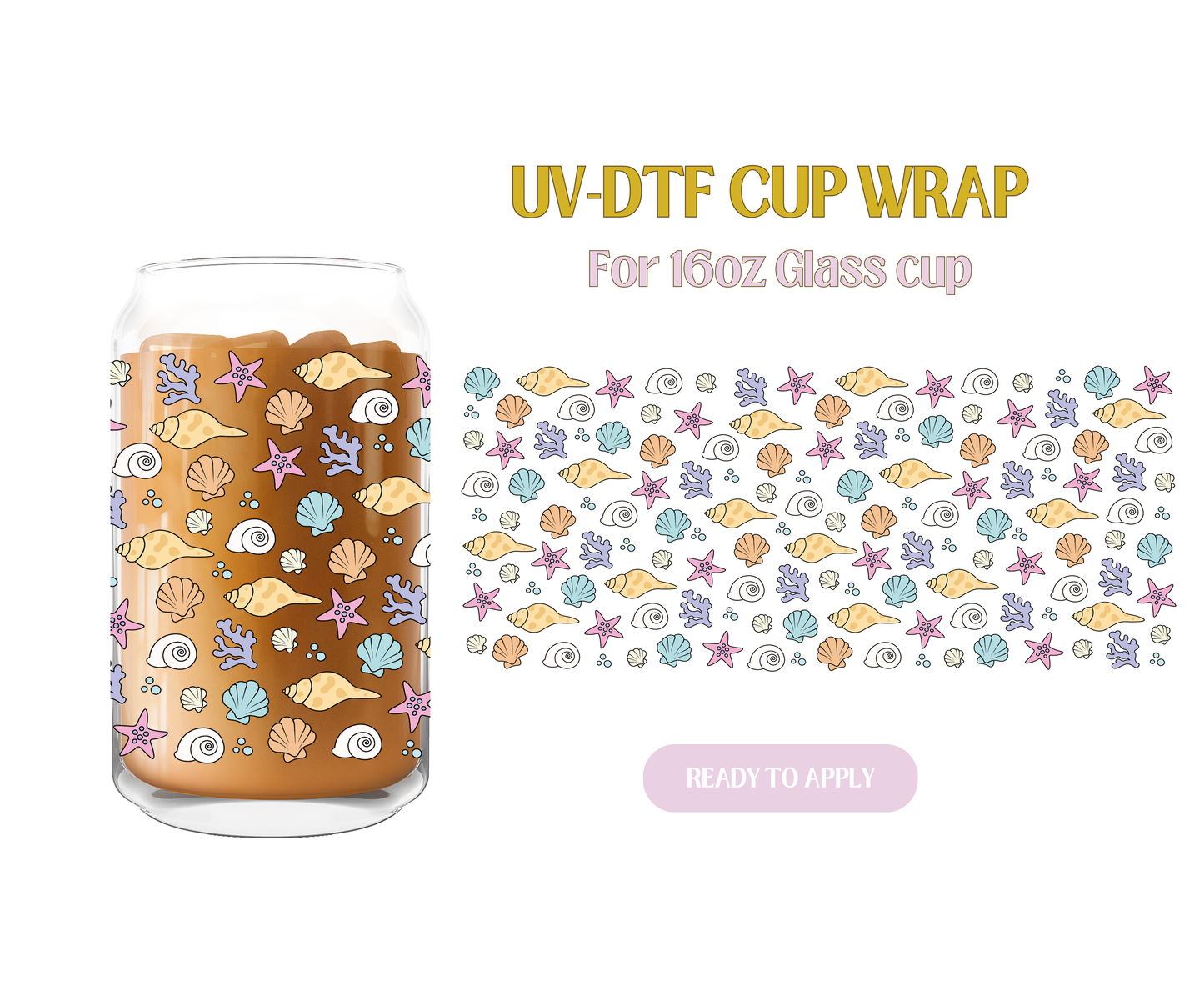 Seashells Cutie UV-DTF Wrap