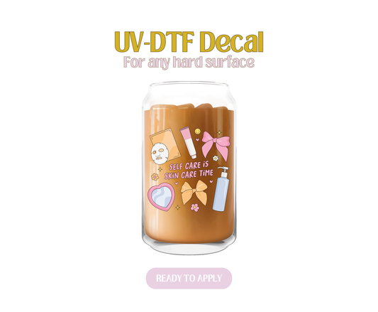 Self Care, Skin Care Time UV-DTF Decal