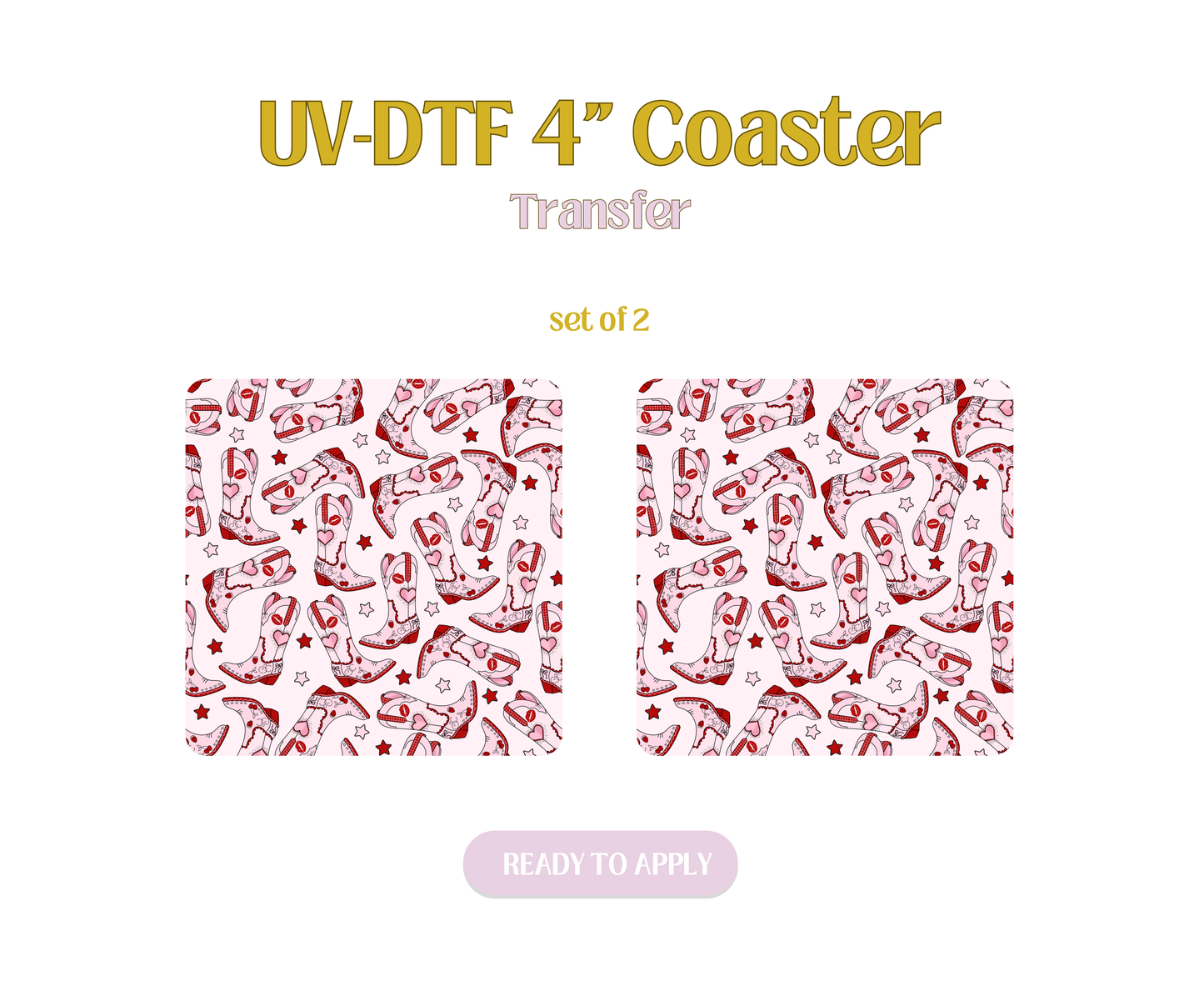 Short n Sweet Pink UV-DTF 4" Coaster