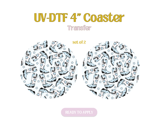 Short n Sweet Blue UV-DTF 4" Coaster