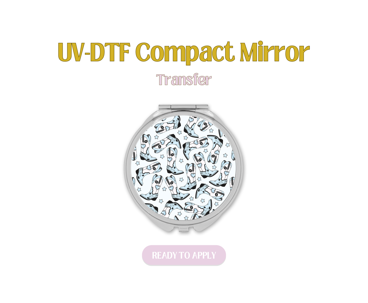 Short n Sweet Blue UV-DTF Compact Mirror