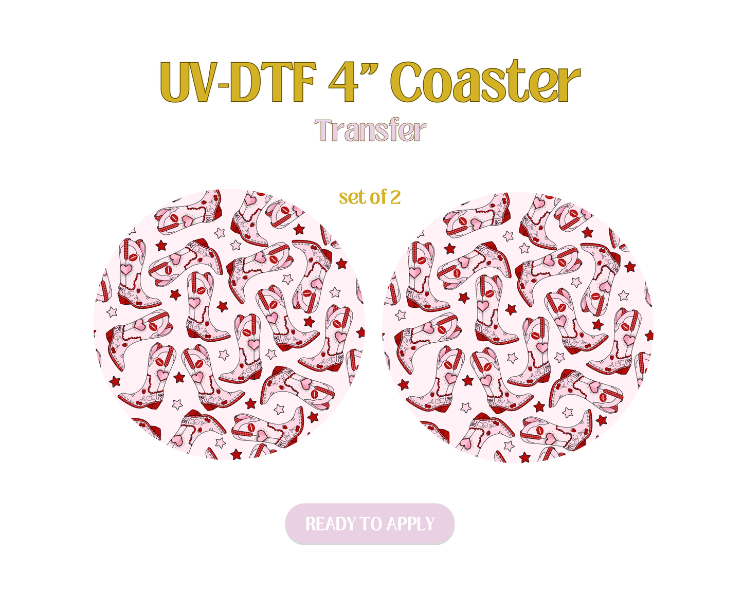 Short n Sweet Pink UV-DTF 4" Coaster