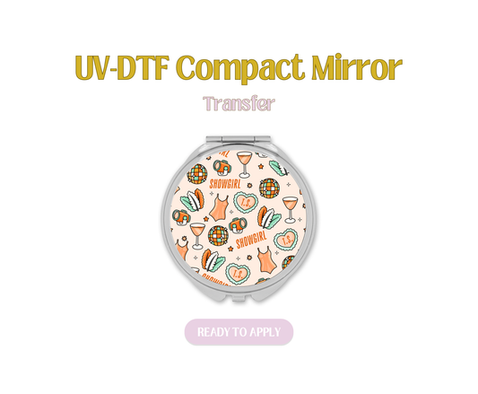 Showgirl Light Orange UV-DTF Compact Mirror