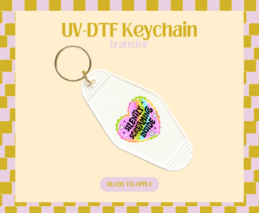 Silently Screaming UV-DTF Keychain