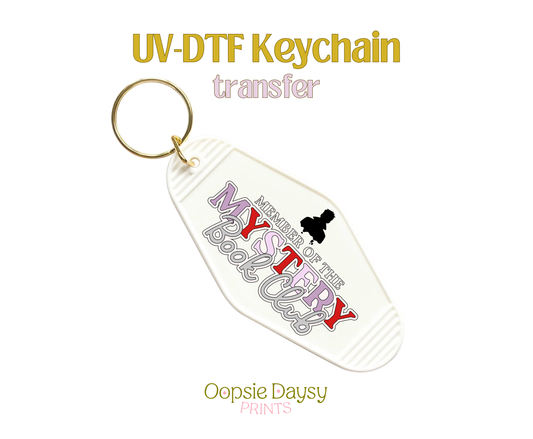 Silhouette Member of The Mystery Book Club UV-DTF Keychain