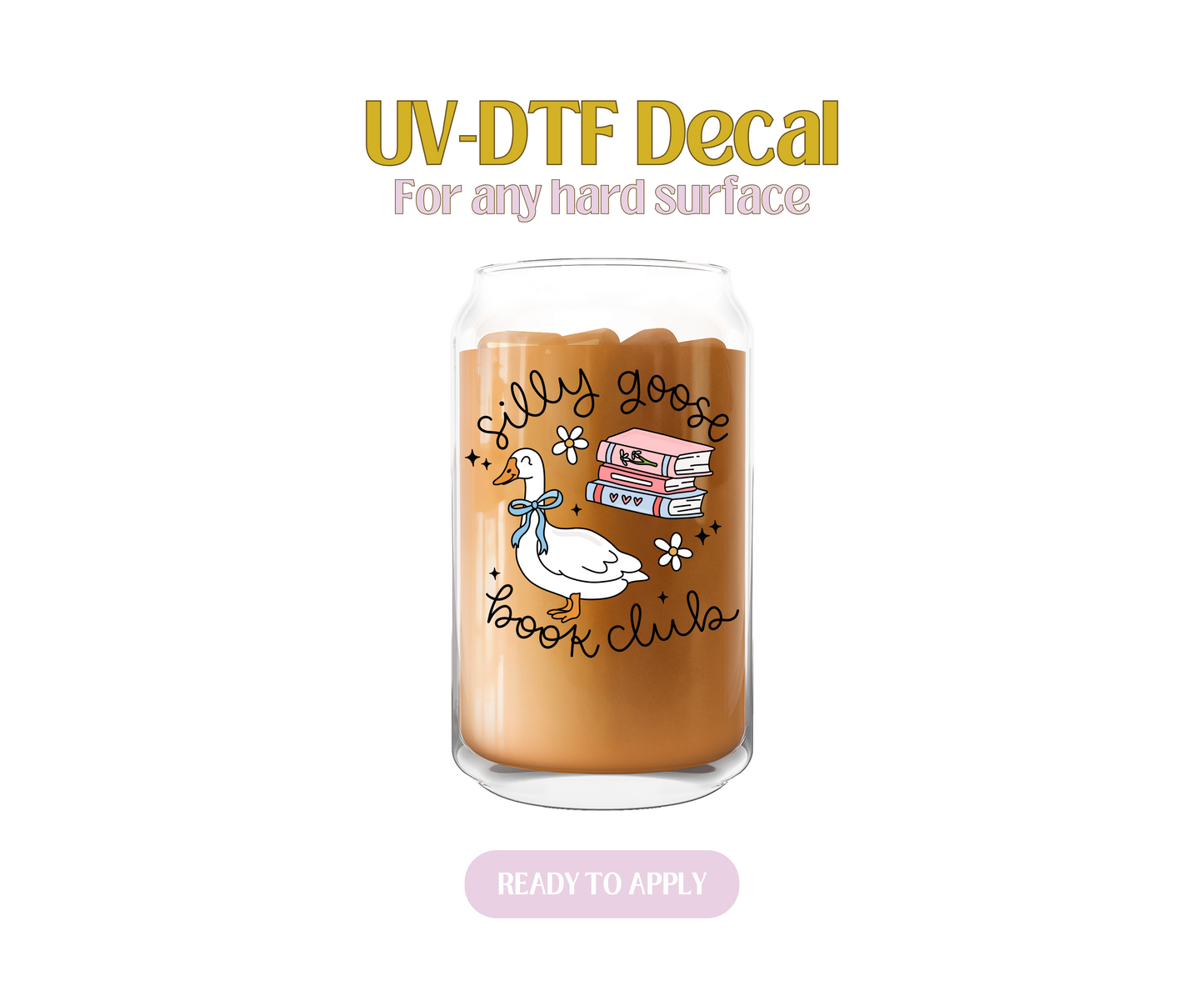 Silly Goose Book Club UV-DTF Decal