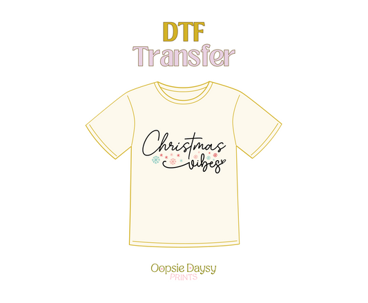 Simple Christmas Vibes DTF Transfer