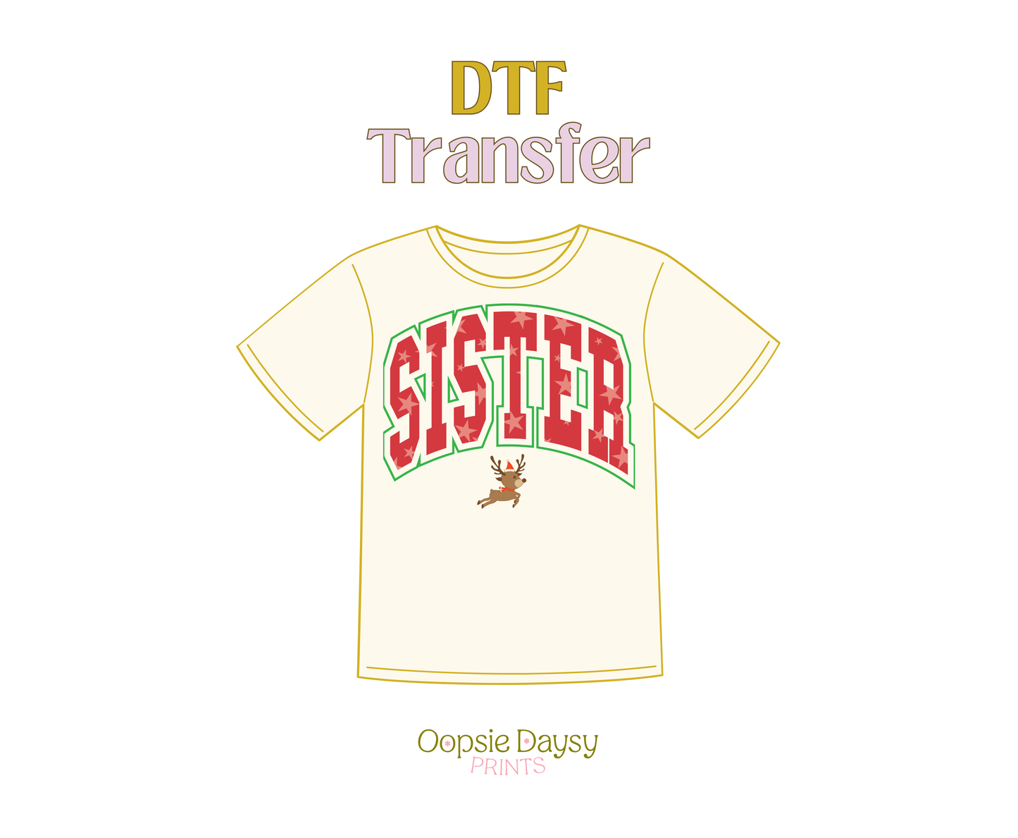 Sister Red Christmas DTF Transfer