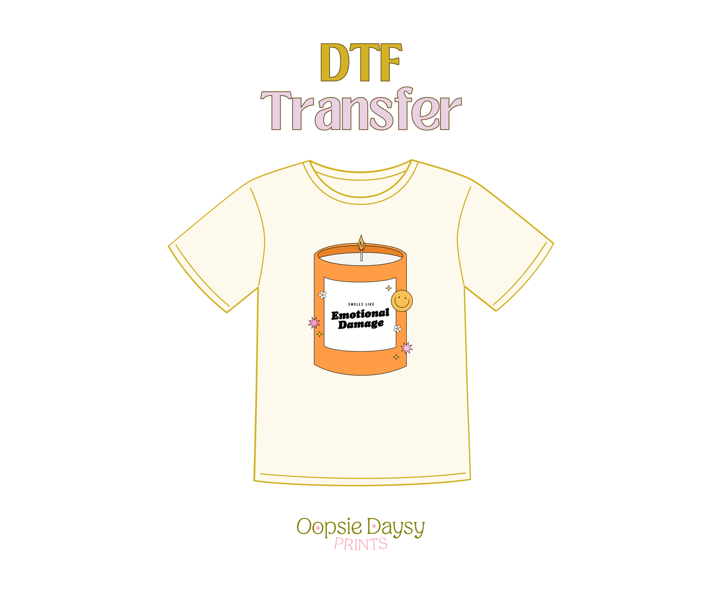 Smells like Emotional Damage Orange DTF Transfer