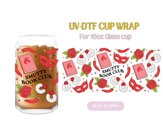 Red Smutty Book Club UV-DTF Wrap