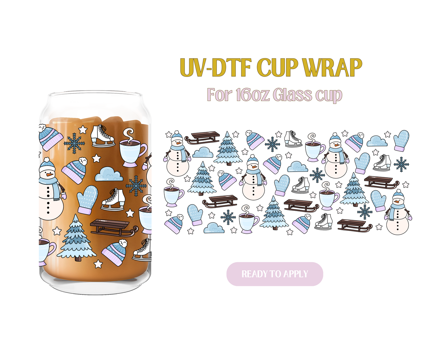 Snow Day UV-DTF Wrap