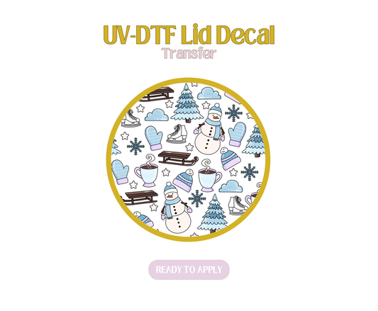 Snow Day UV-DTF Lid Decal