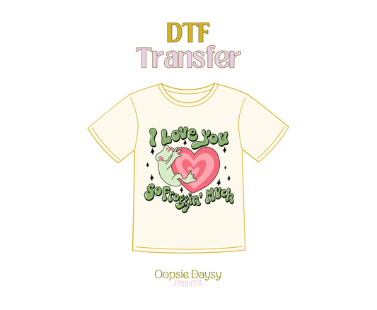 So Froggin' Much Doodle DTF Transfer