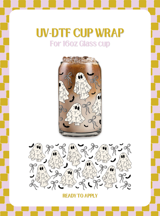 Spooky Black Cup UV-DTF Wrap