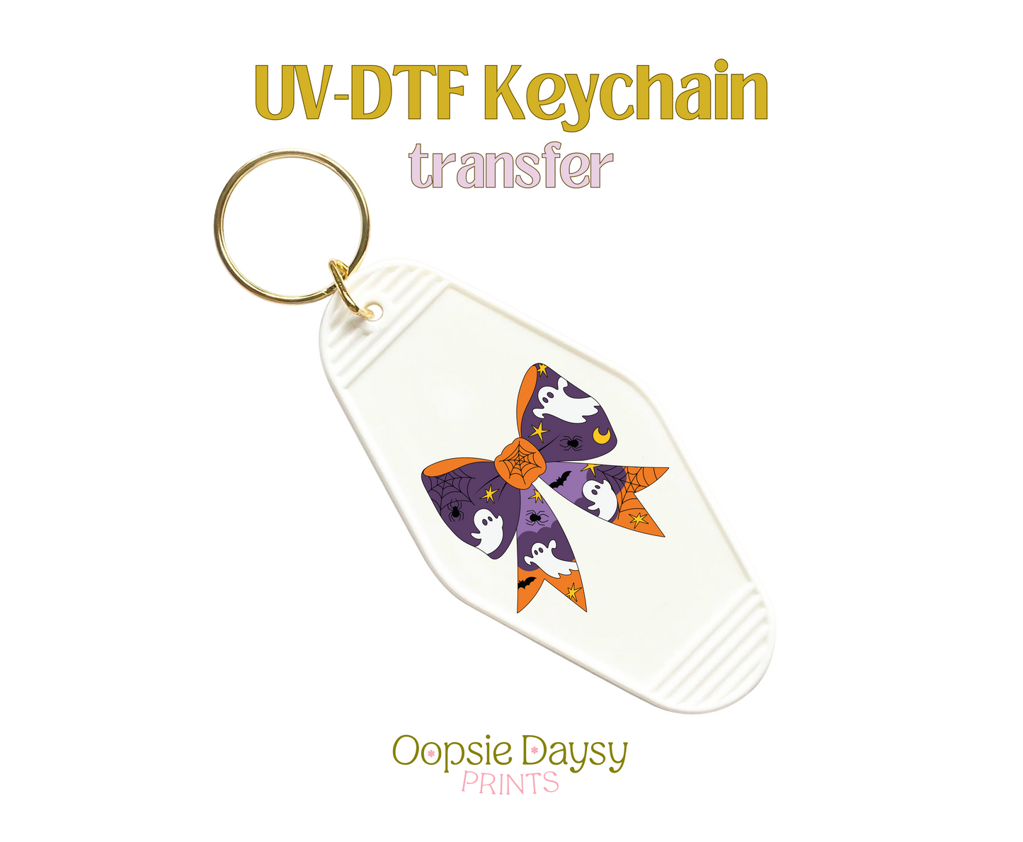 Spooky Bow UV-DTF Keychain