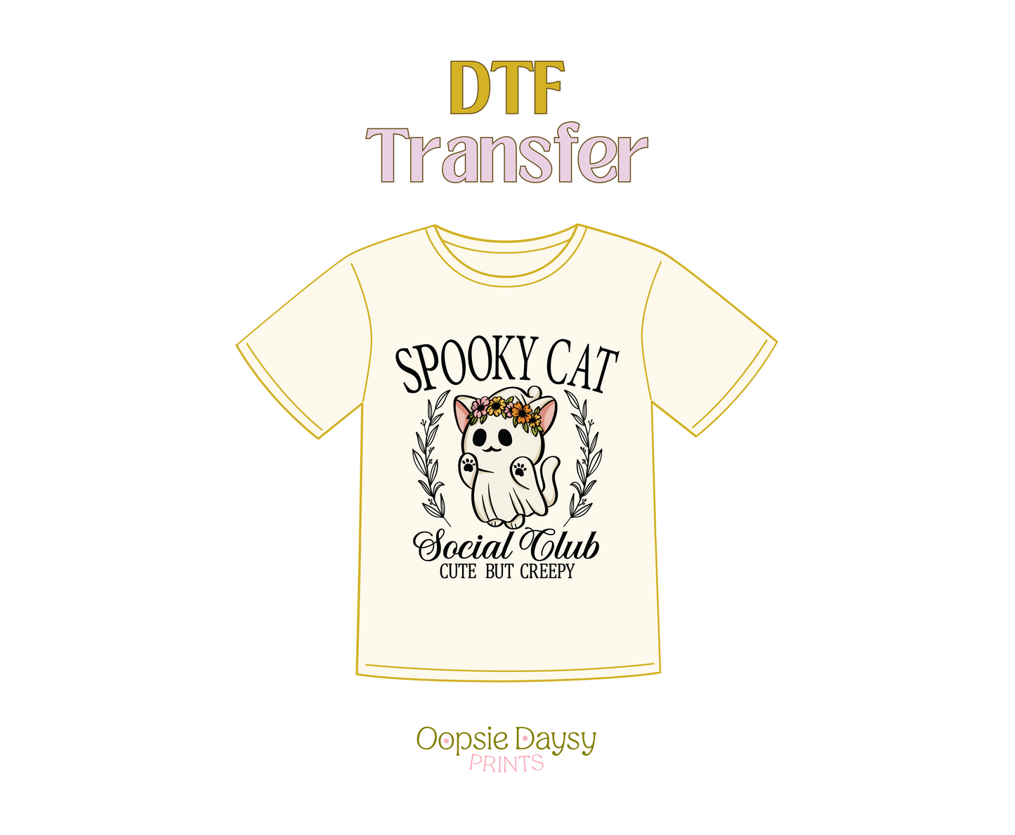 Spooky Cat Social Club DTF Transfer