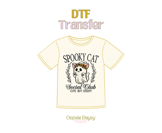 Spooky Cat Social Club DTF Transfer