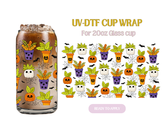 Spooky Cute Plants 20oz UV-DTF Wrap