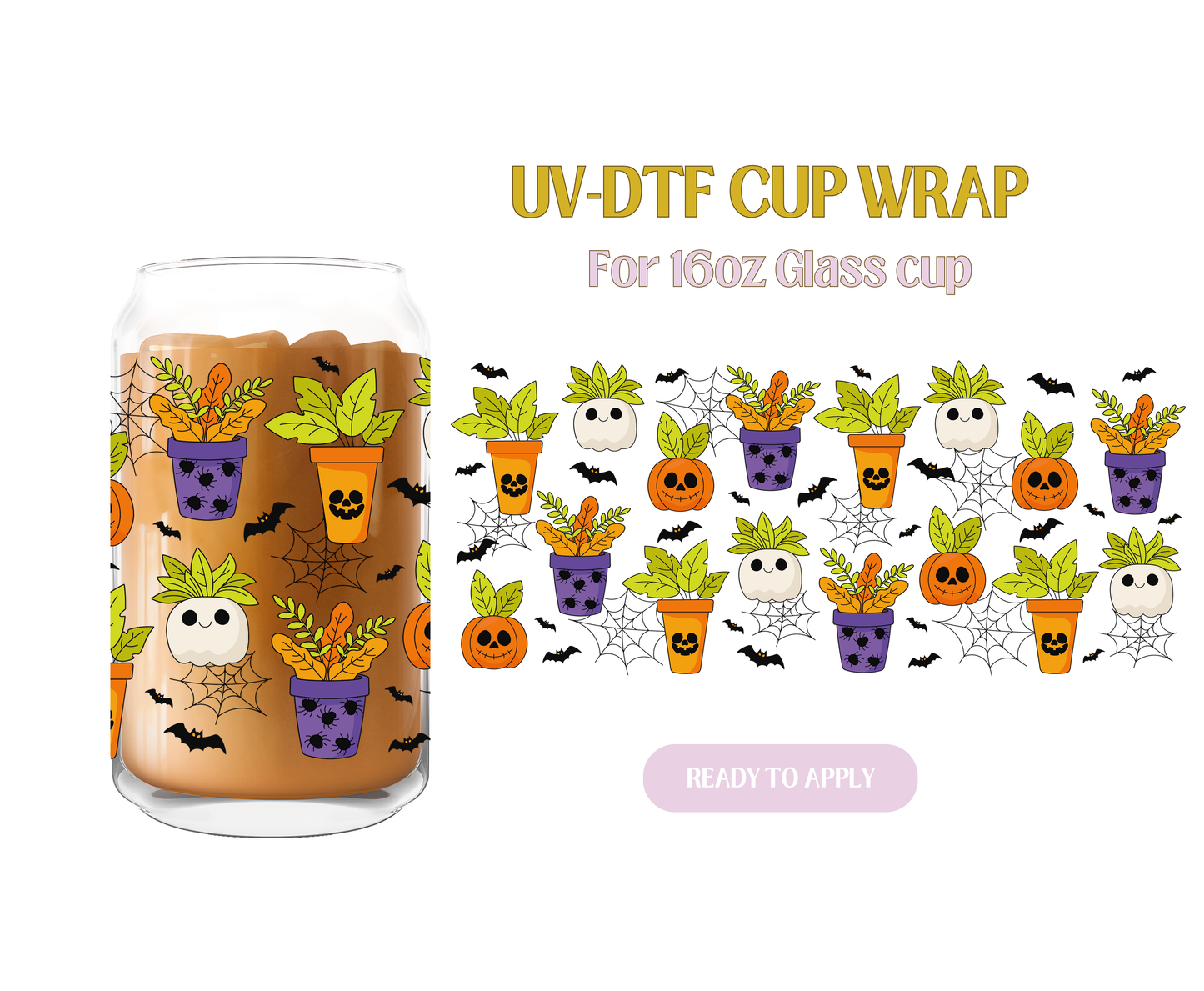 Spooky Cute Plants Wrap UV-DTF Wrap