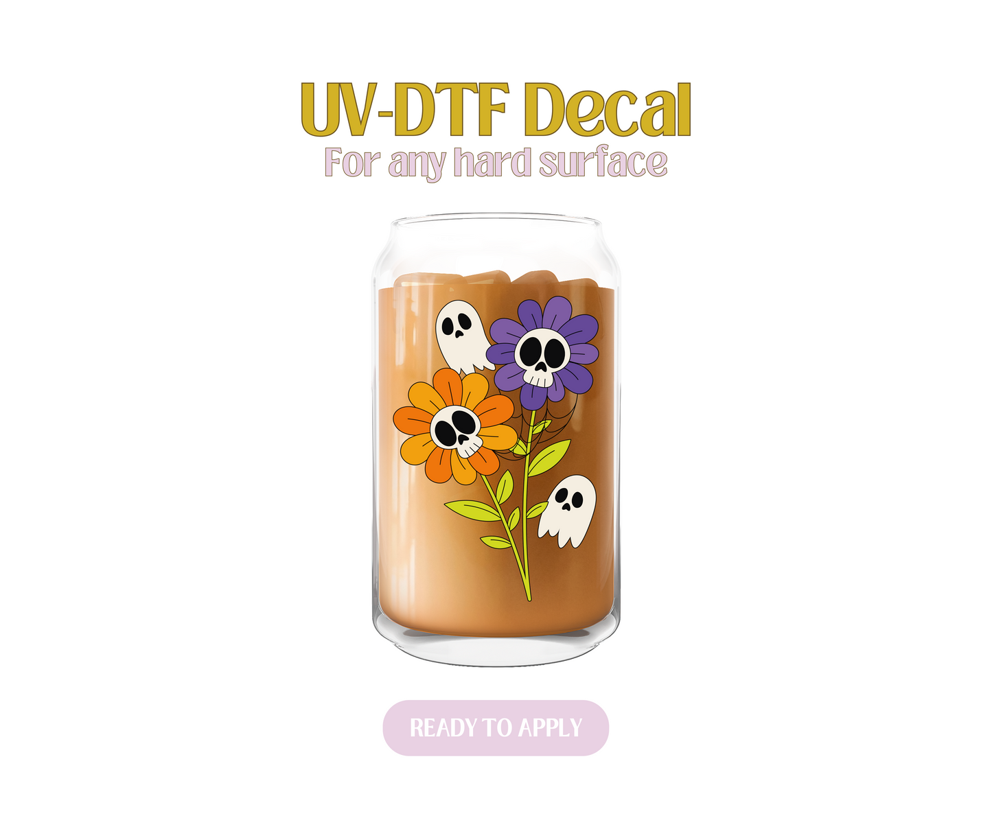 Spooky Flower Stem UV-DTF Decal