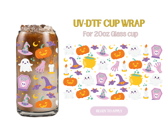 Spooky Halloween Things 20oz UV-DTF Wrap