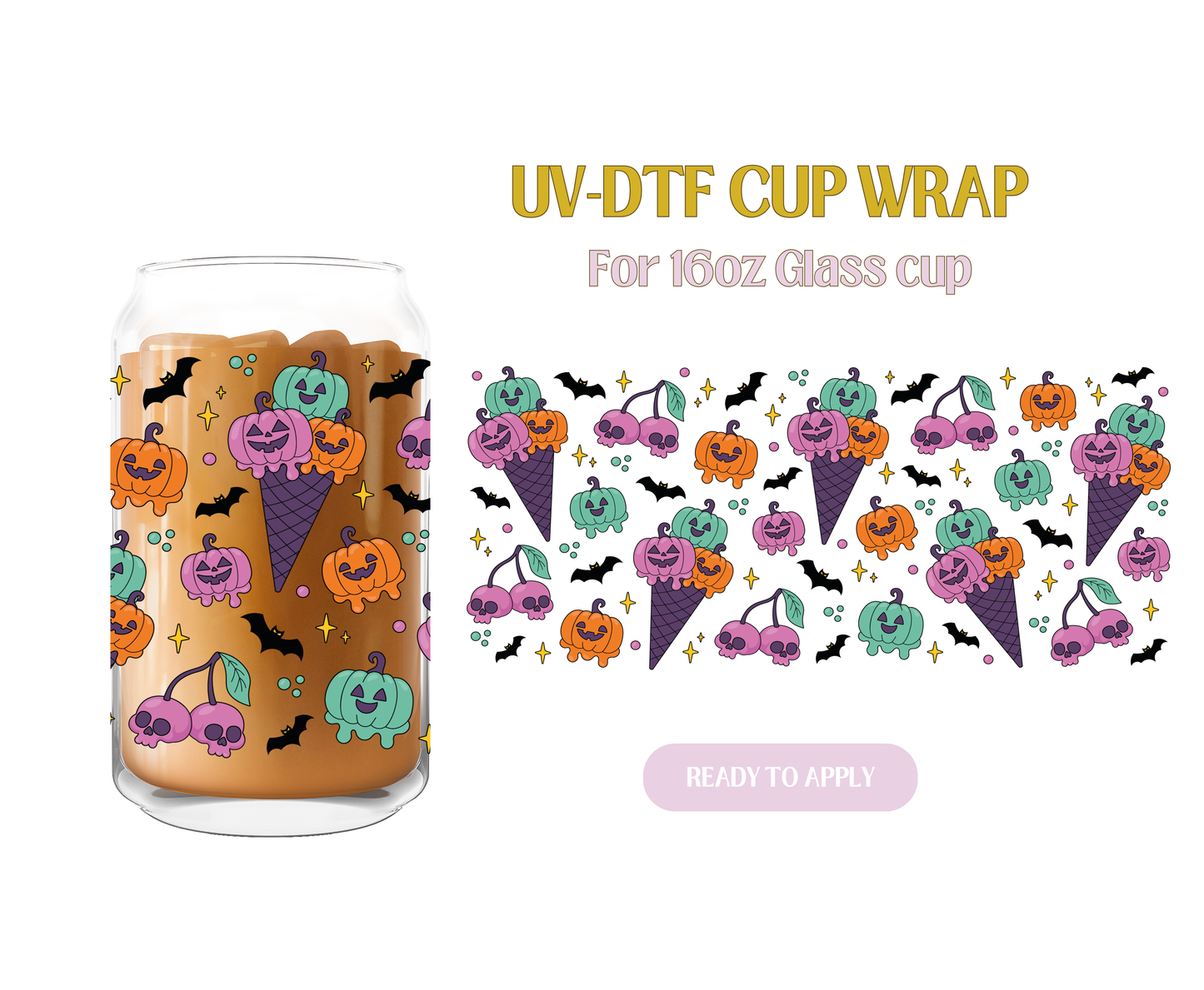 Spooky Ice cream UV-DTF Wrap