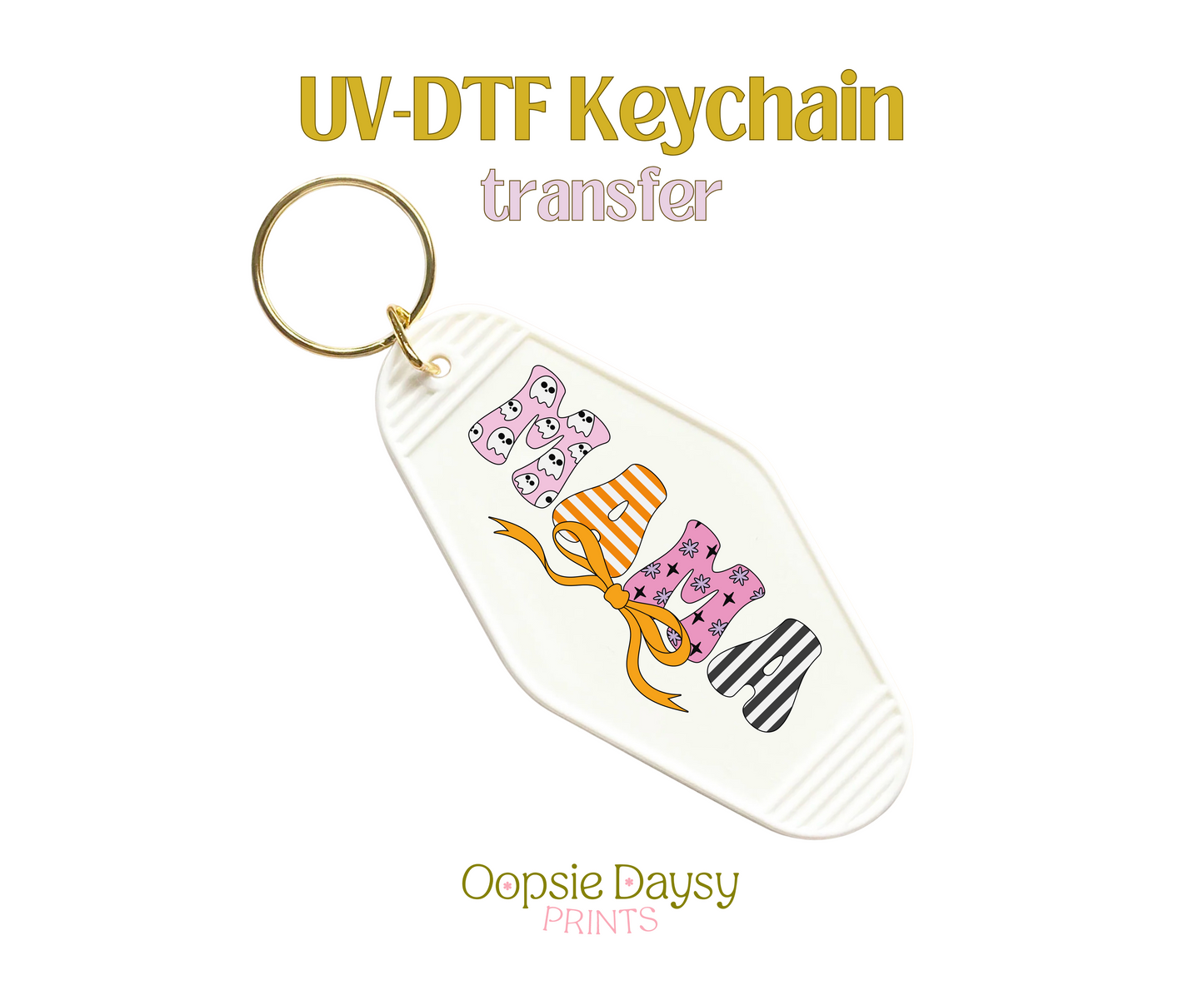 Spooky Mama UV-DTF Keychain