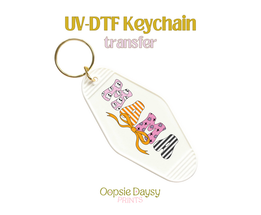Spooky Mama UV-DTF Keychain