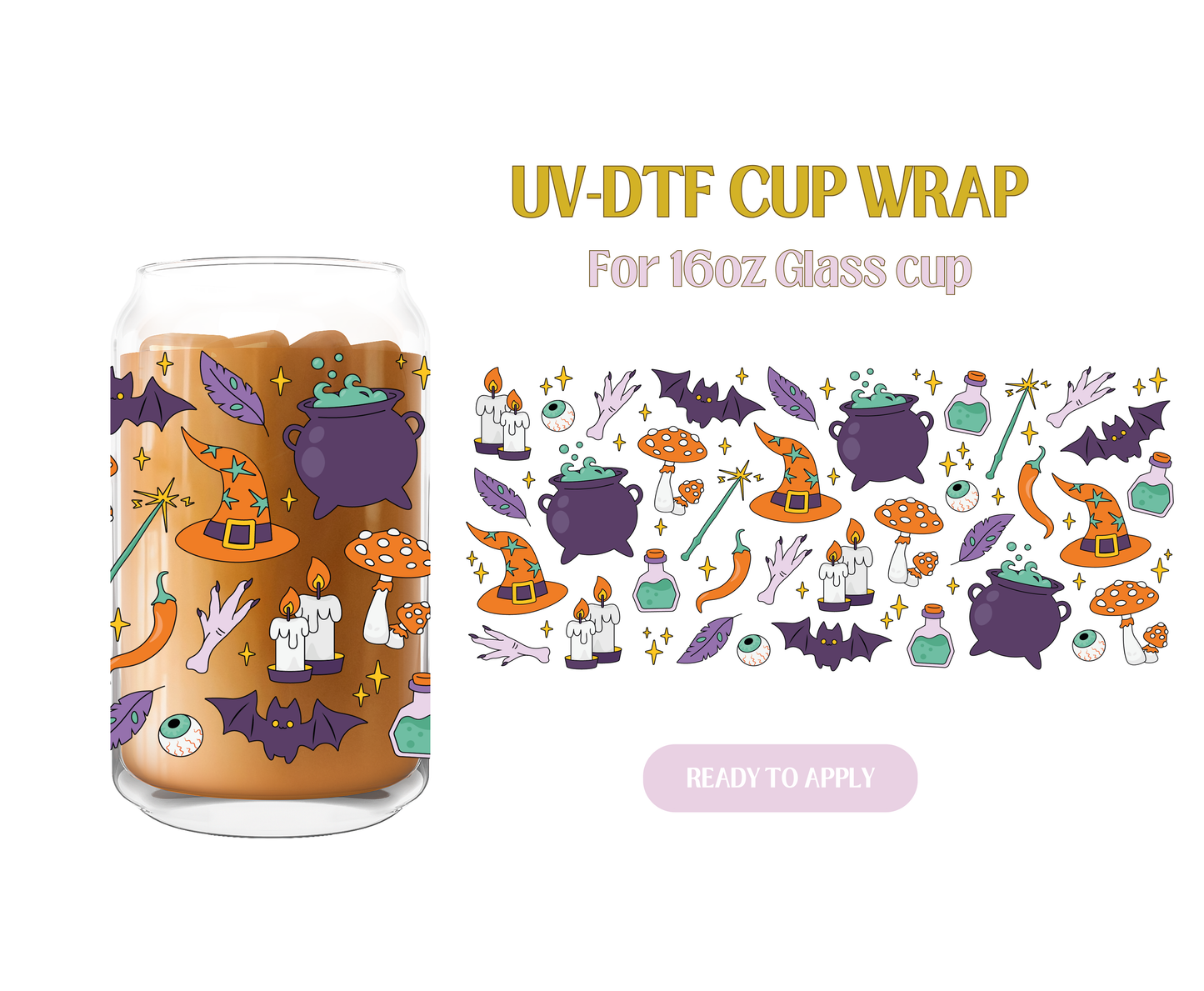 Spooky Witchy UV-DTF Wrap