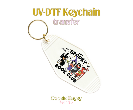 Spooky Book Club UV-DTF Keychain