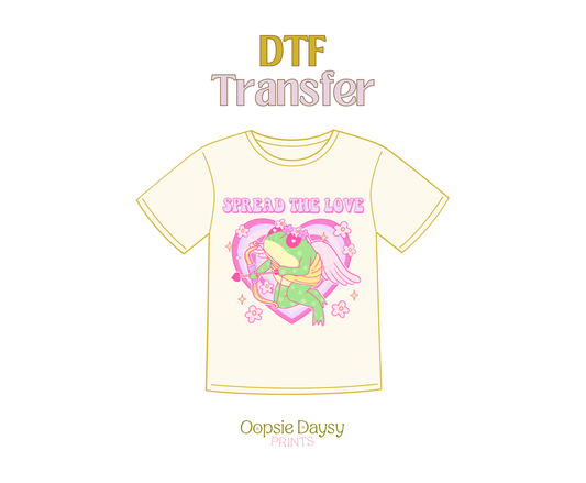 Spread The Love Froggy DTF Transfer