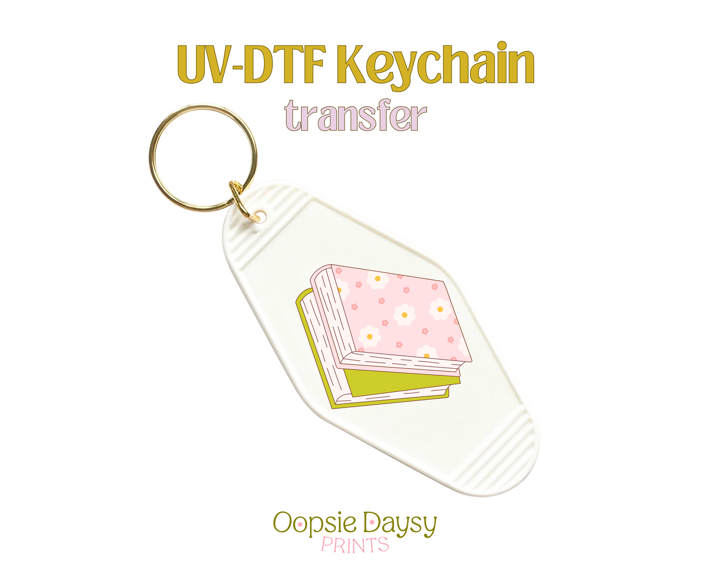 Spring Books UV-DTF Keychain