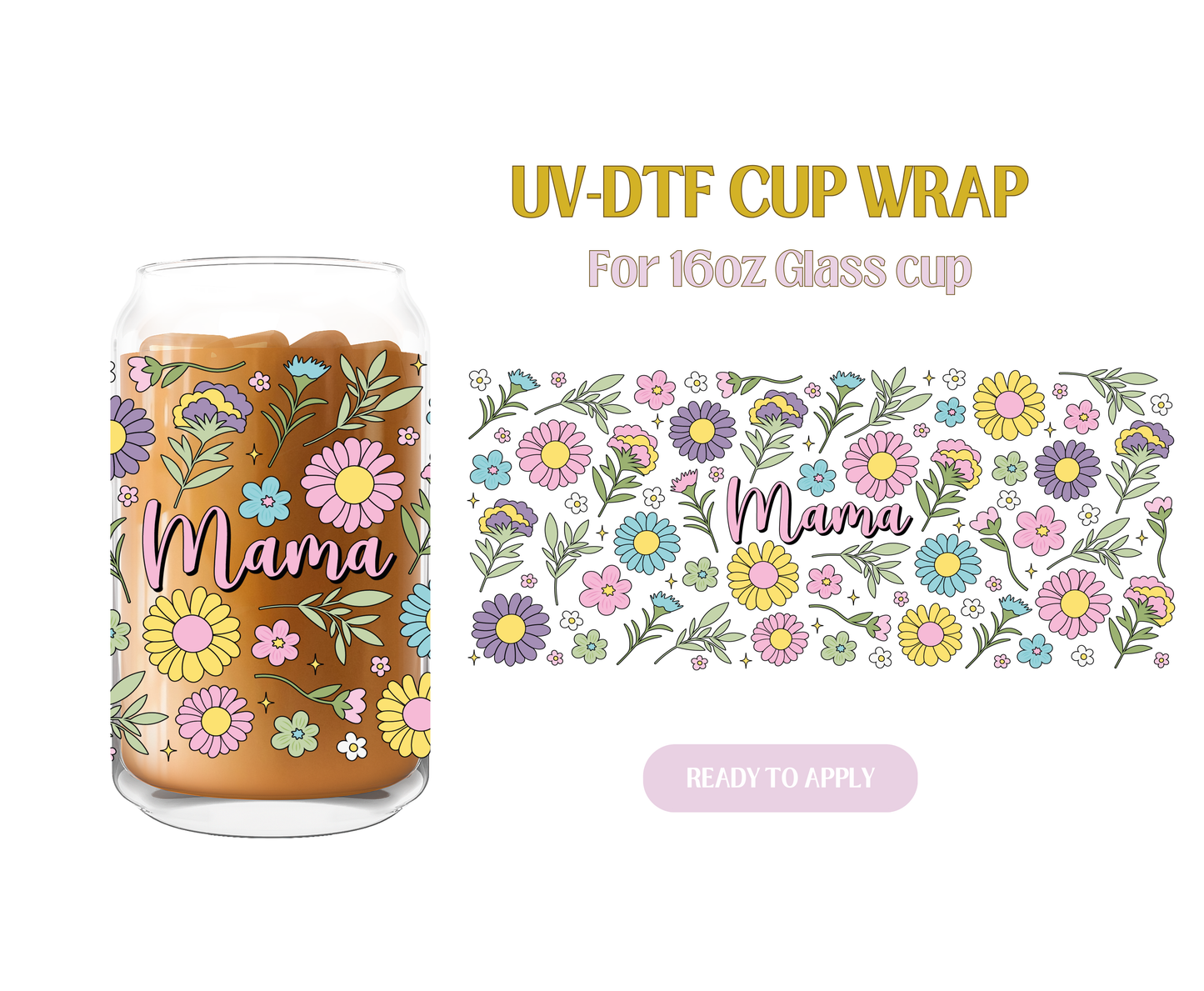 Spring Florals Mama UV-DTF Wrap