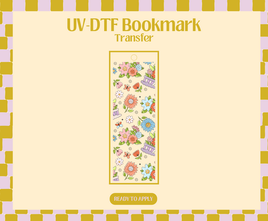 Spring Garden Flowers UV-DTF Bookmark