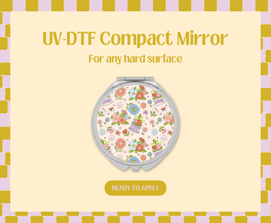 Spring Garden UV-DTF Compact Mirror