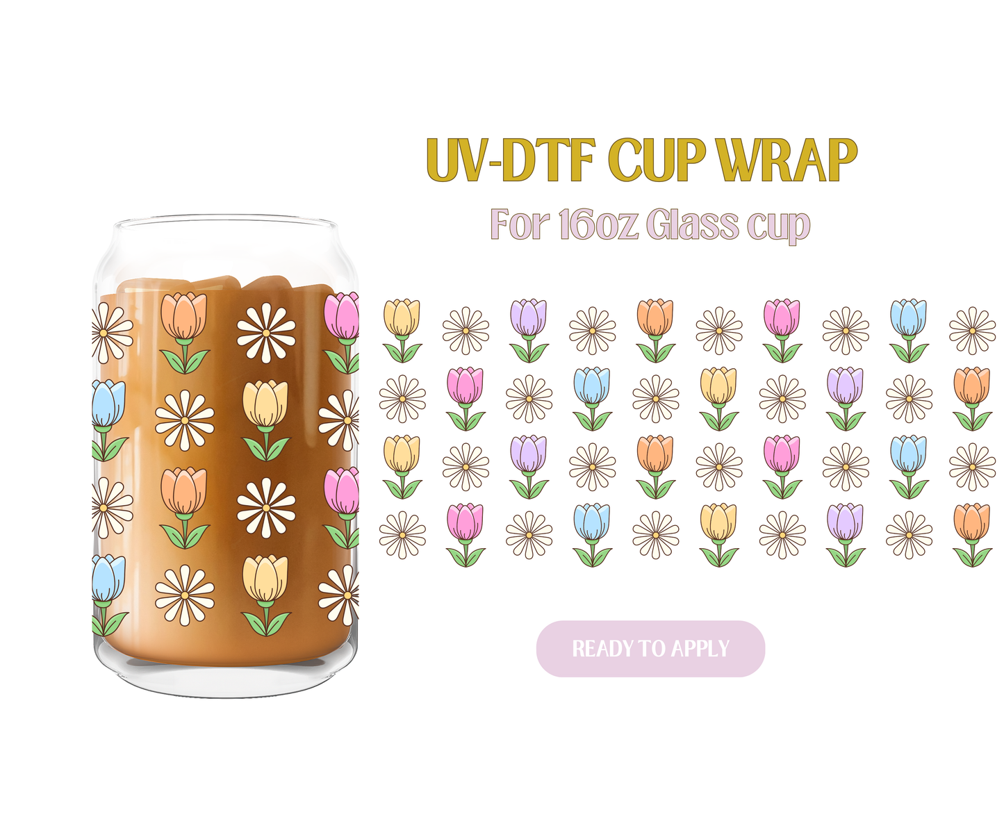 Spring Tulips UV-DTF Wrap