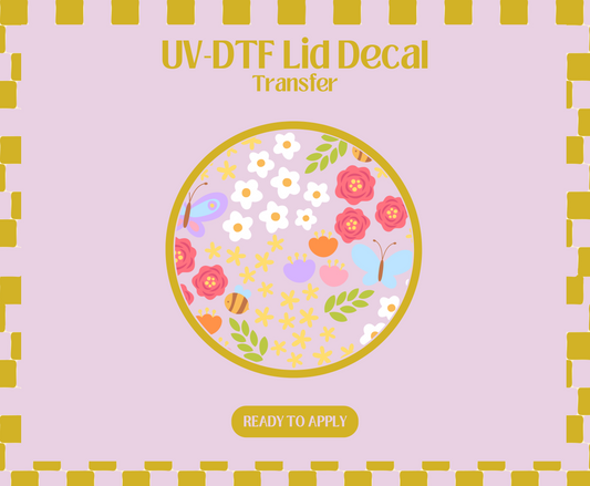 Spring Floral UV-DTF Lid Decal